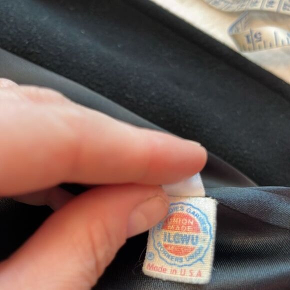 Vintage Joseph the Furrier Regency Cashmere Swing Coat Wool 80s 90s Black Sz 4 - Picture 10 of 11